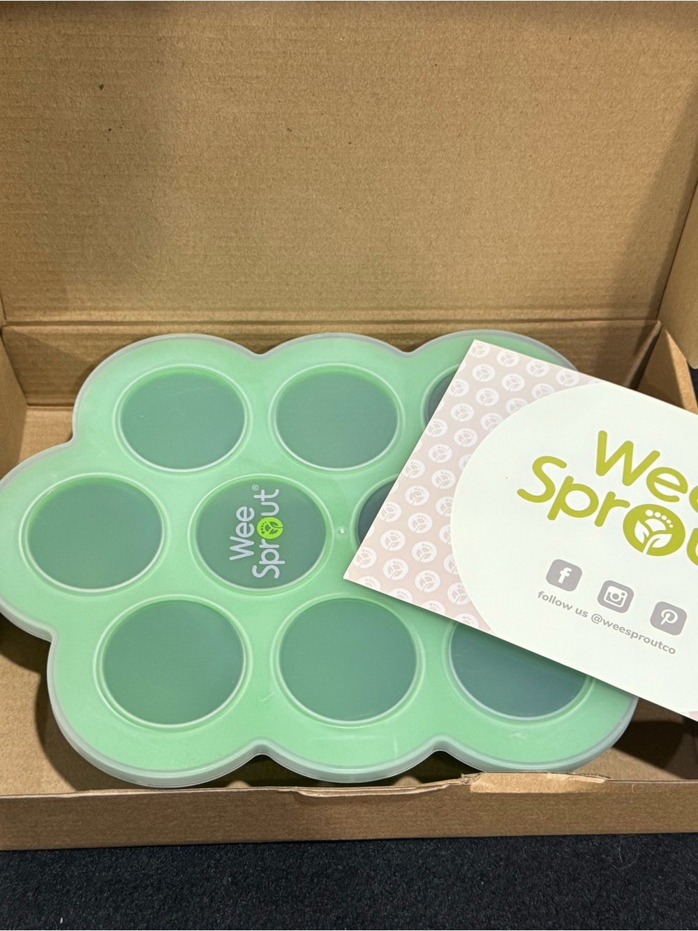 Green Silicone Snack & Serving Tray set of 2 baby food tray